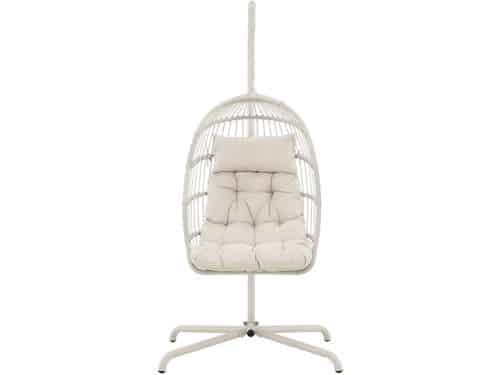 Trezza hangstoel met standaard beige.