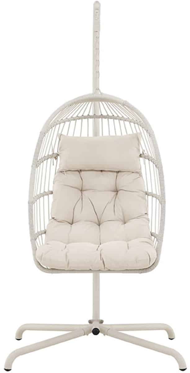 trezza hangstoel met standaard beige.