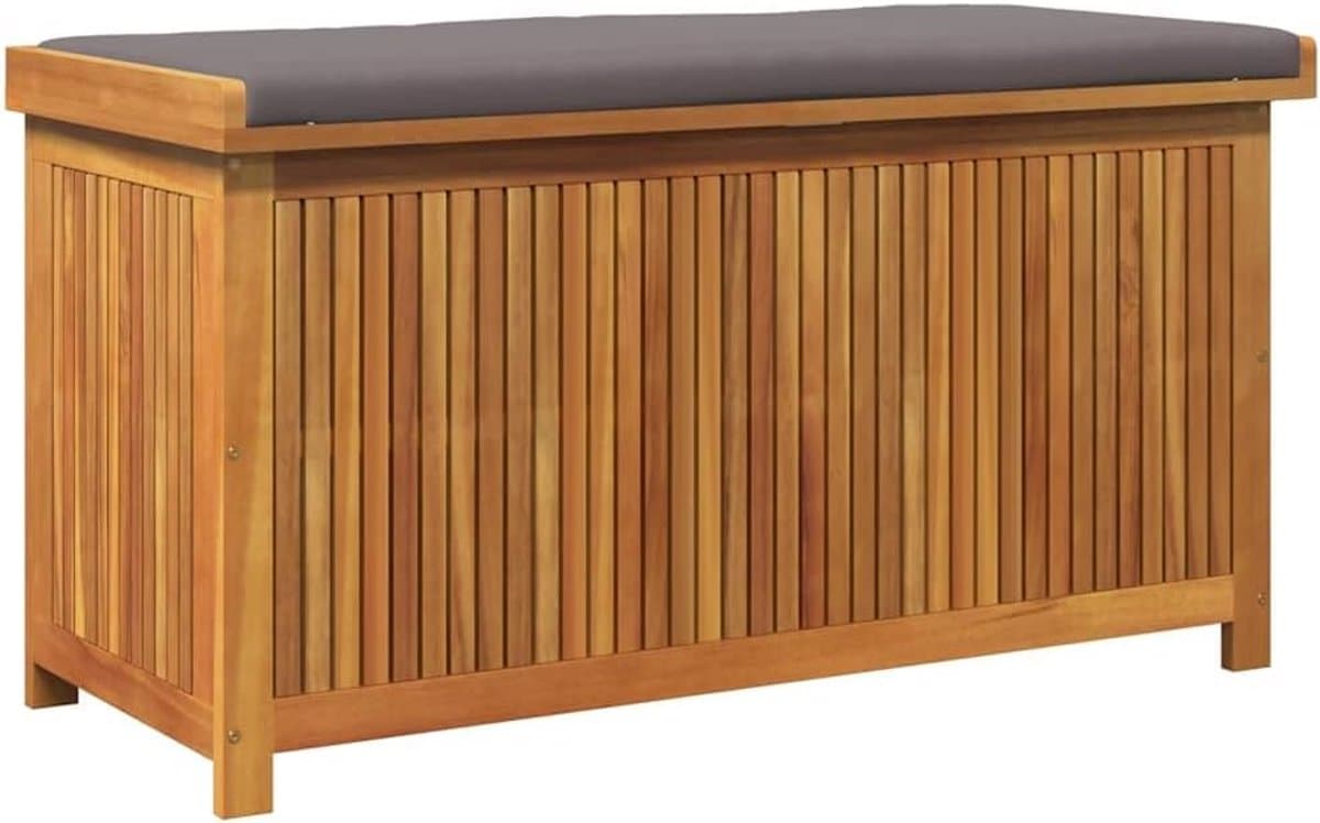 tuin opbergbox 113x50x60.5cm massief acaciahout kussenbox voor buiten