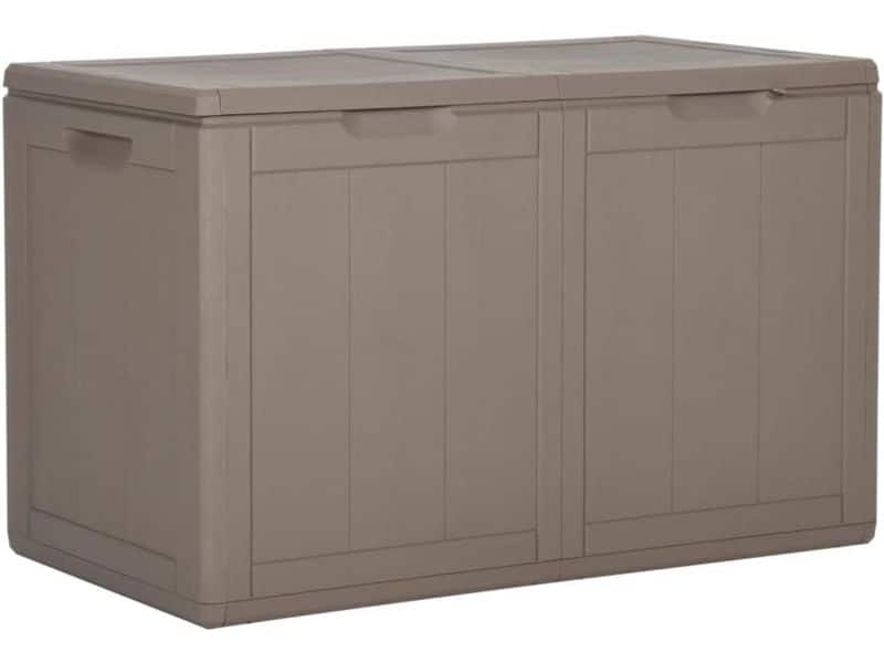 Tuin opbergbox 180L Polypropyleen Rotan Look Bruin - Weerbestendige Buitenopslag