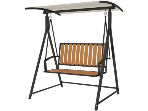 Tuin Schommel 142 X 112 X 162 cm Schommelbank Zwart