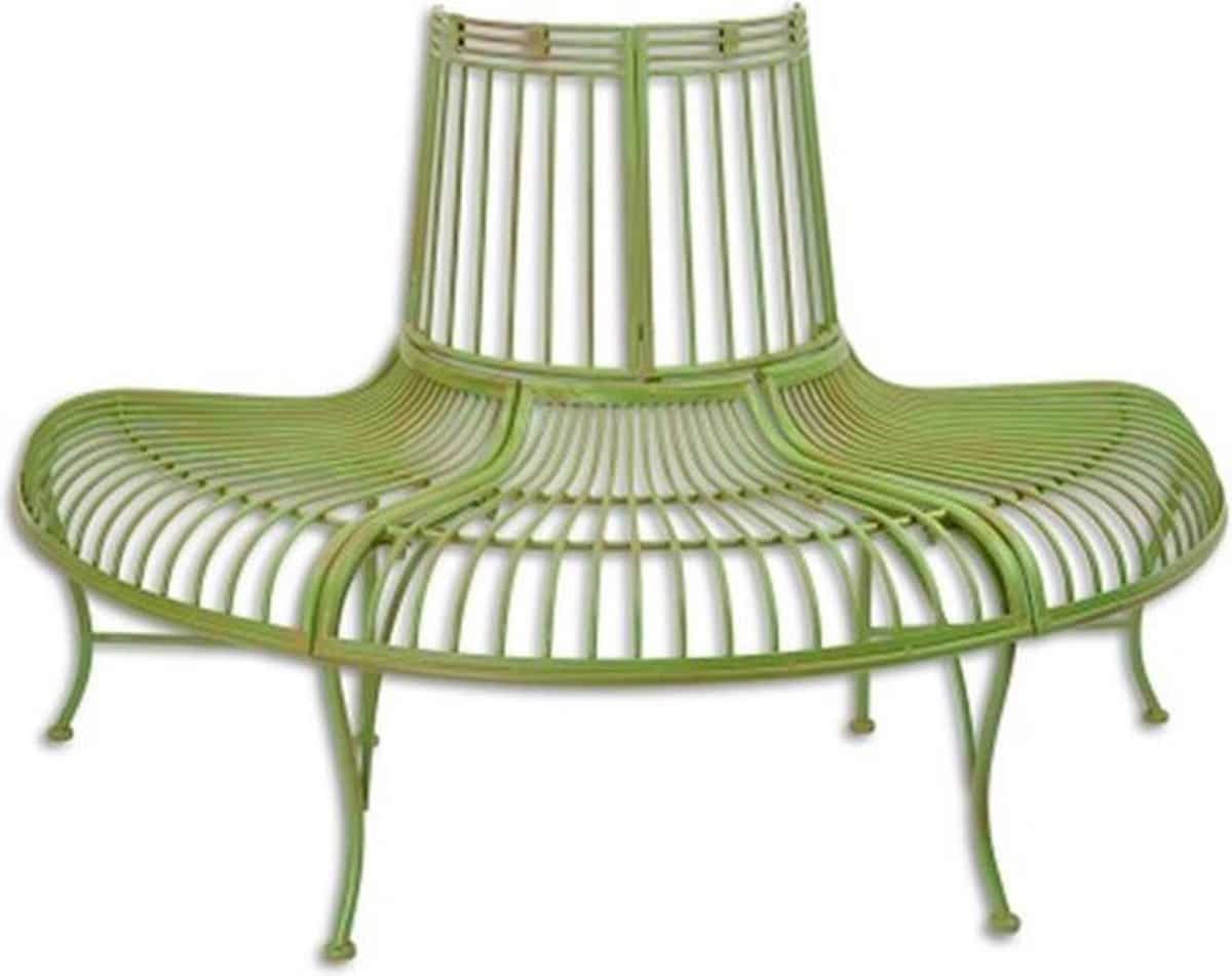 tuinbank boombank half rond ijzer groen