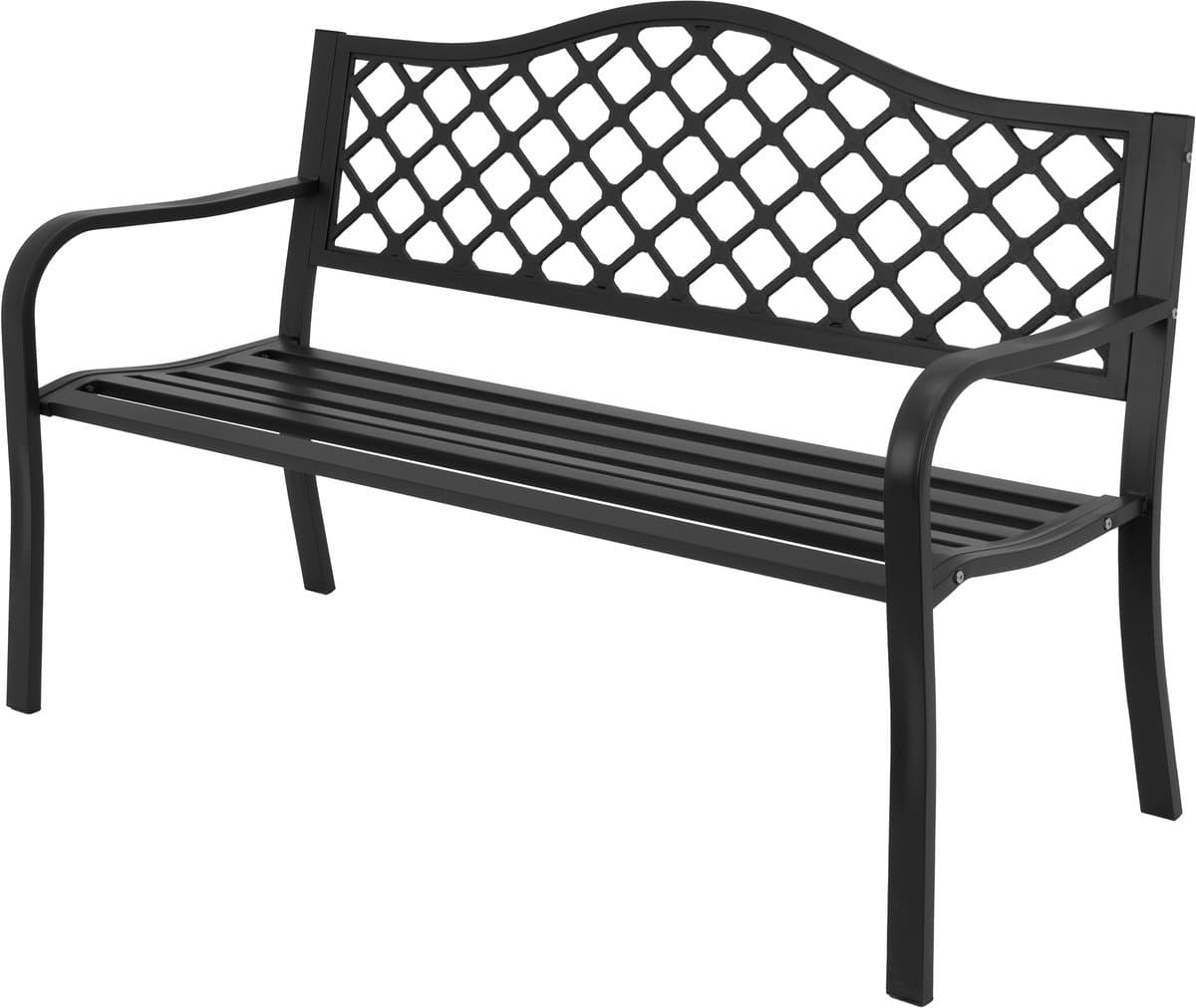 tuinbank decoratieve stalen parkbank voor in de tuin met rugleuning