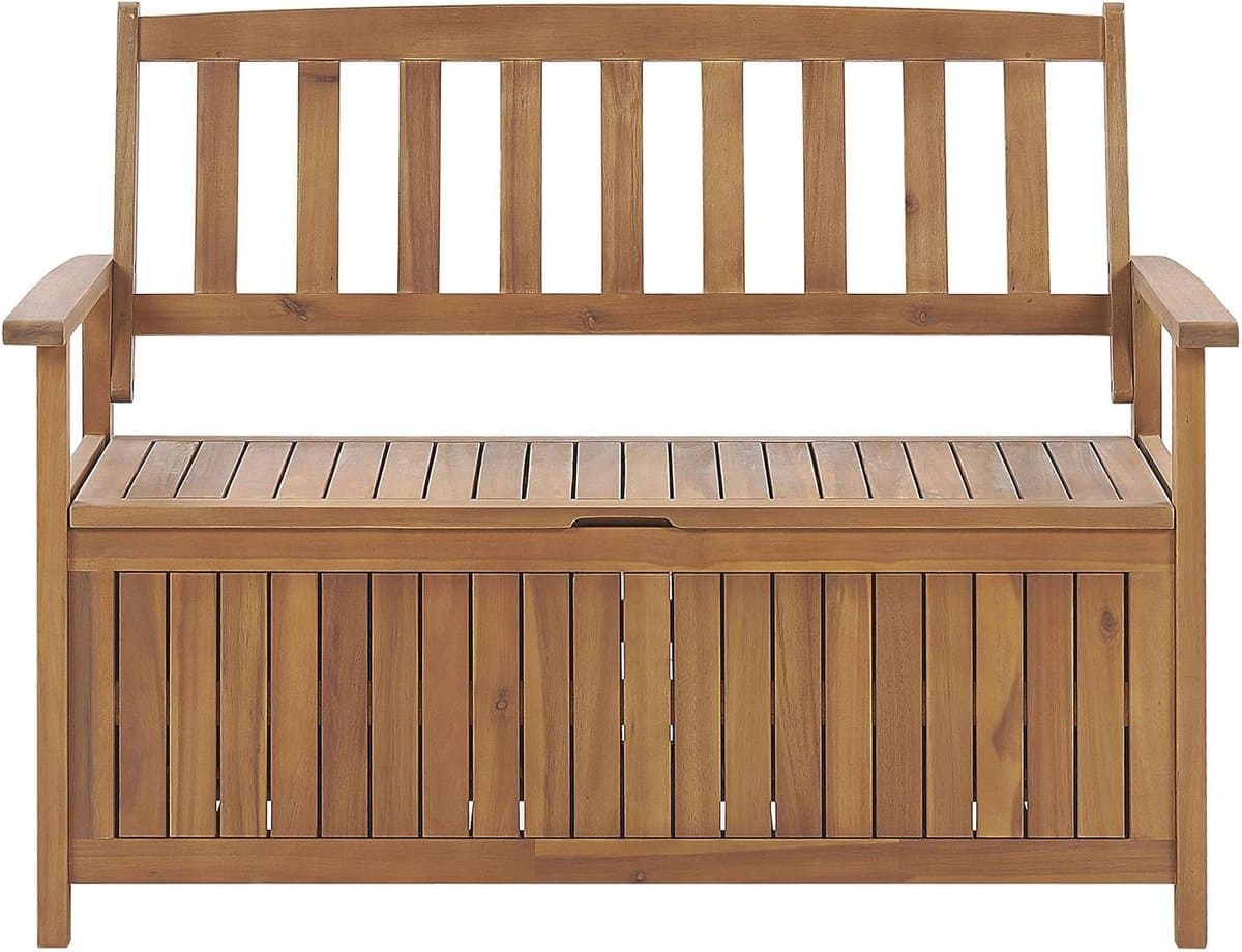 tuinbank hout met opbergruimte solide acacia voor terras en