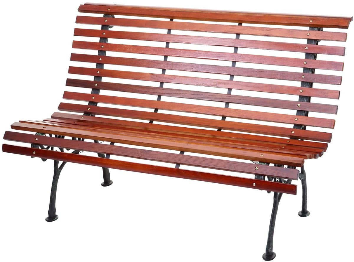 tuinbank mcw f97, zitbank parkbank houten bank, 2 zits gietijzer hout 122