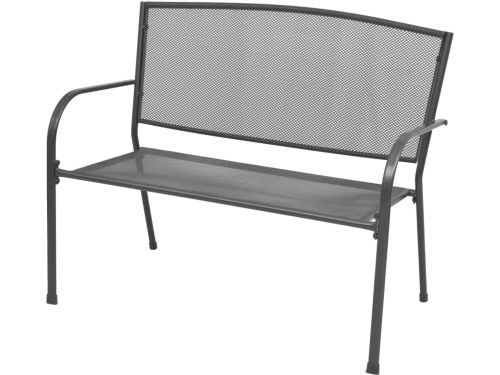 Tuinbank met Armleuningen Staal en Mesh Loungebank voor Buiten en