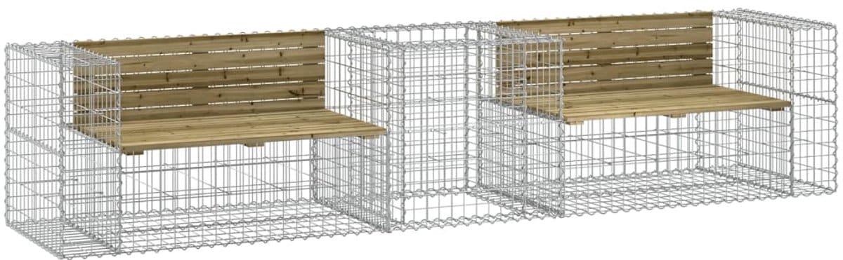 tuinbank | tuinbankje | buitenbank | tuinstoel met schanskorf geïmpregneerd