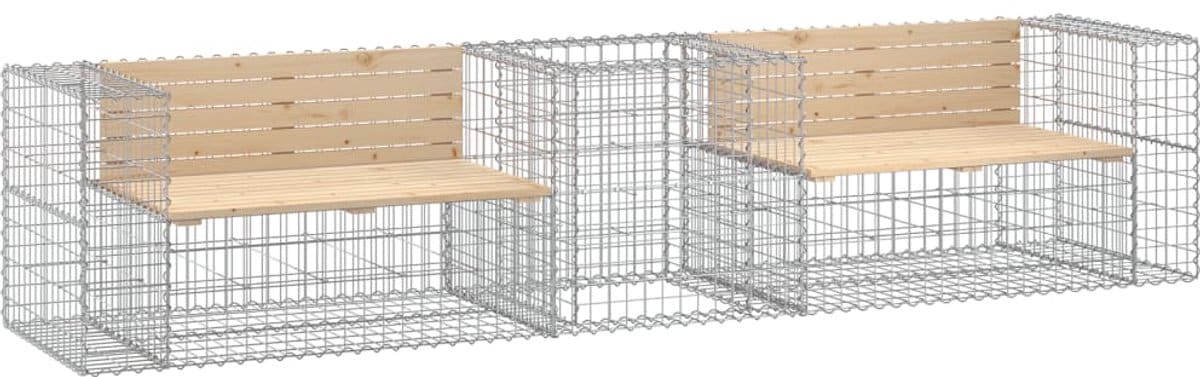 tuinbank | tuinbankje | buitenbank | tuinstoel met schanskorf massief