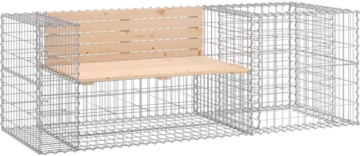 tuinbank | tuinbankje | buitenbank | tuinstoel met schanskorf massief