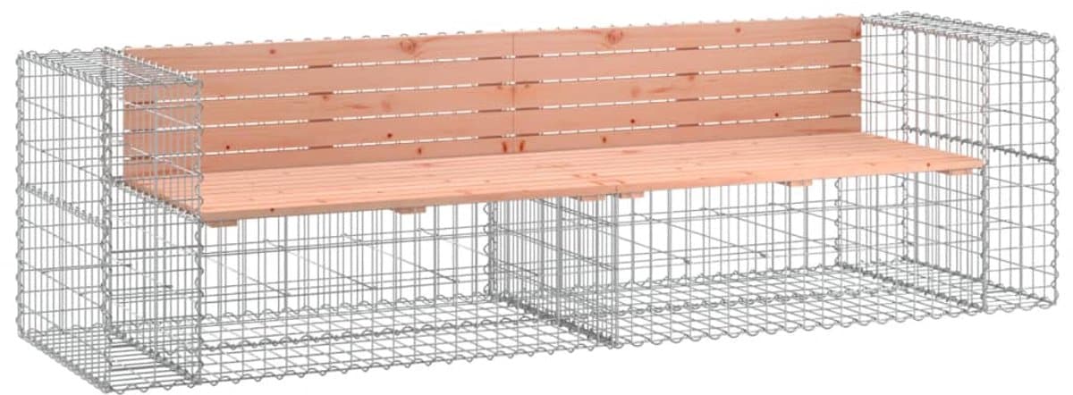 tuinbank | tuinbankje | buitenbank | tuinstoel schanskorfontwerp 244x71x65,5 cm