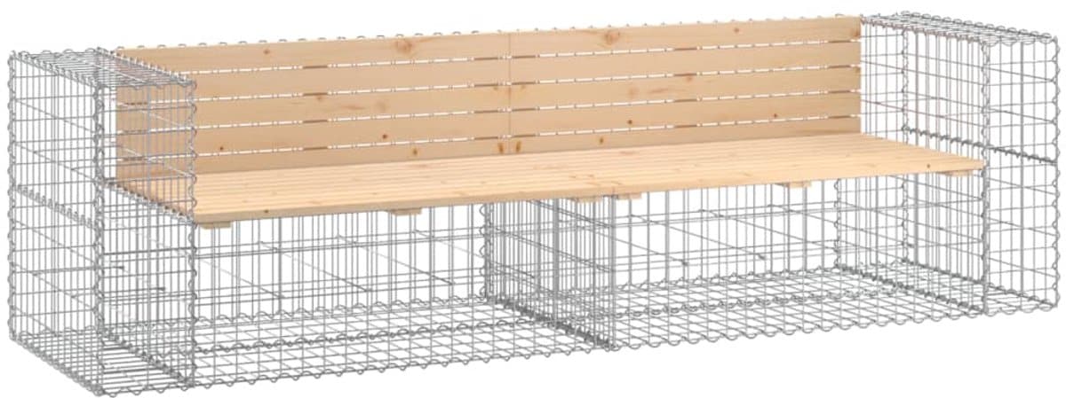 tuinbank | tuinbankje | buitenbank | tuinstoel schanskorfontwerp 244x71x65,5 cm