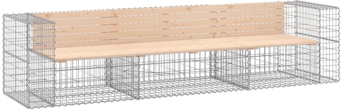 tuinbank | tuinbankje | buitenbank | tuinstoel schanskorfontwerp 287x71x65,5 cm