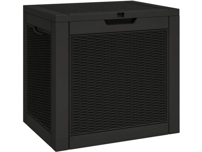 Tuinkist 55.5x43x53 cm Zwart Opslagbox voor Buiten
