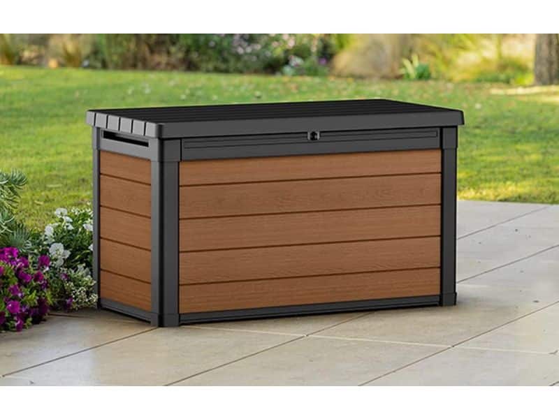 Tuinkist bruin 380 l - Ruime opbergbox voor in de