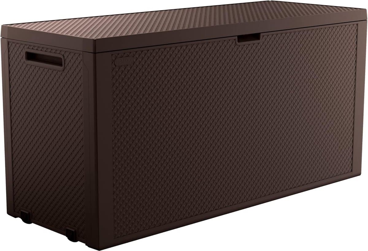 tuinmeubel opbergbox bruin 270 liter waterdicht en onderhoudsvrij