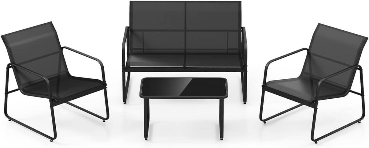 tuinmeubelset 4 personen terrasmeubilair balkonset ontspannen buiten zitten