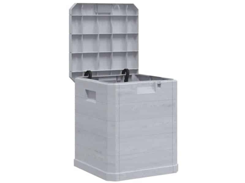 Tuinopslagbox Lichtgrijs - Ruimtebesparende Opberglossoplossing voor Kussens en Tuinaccessoires