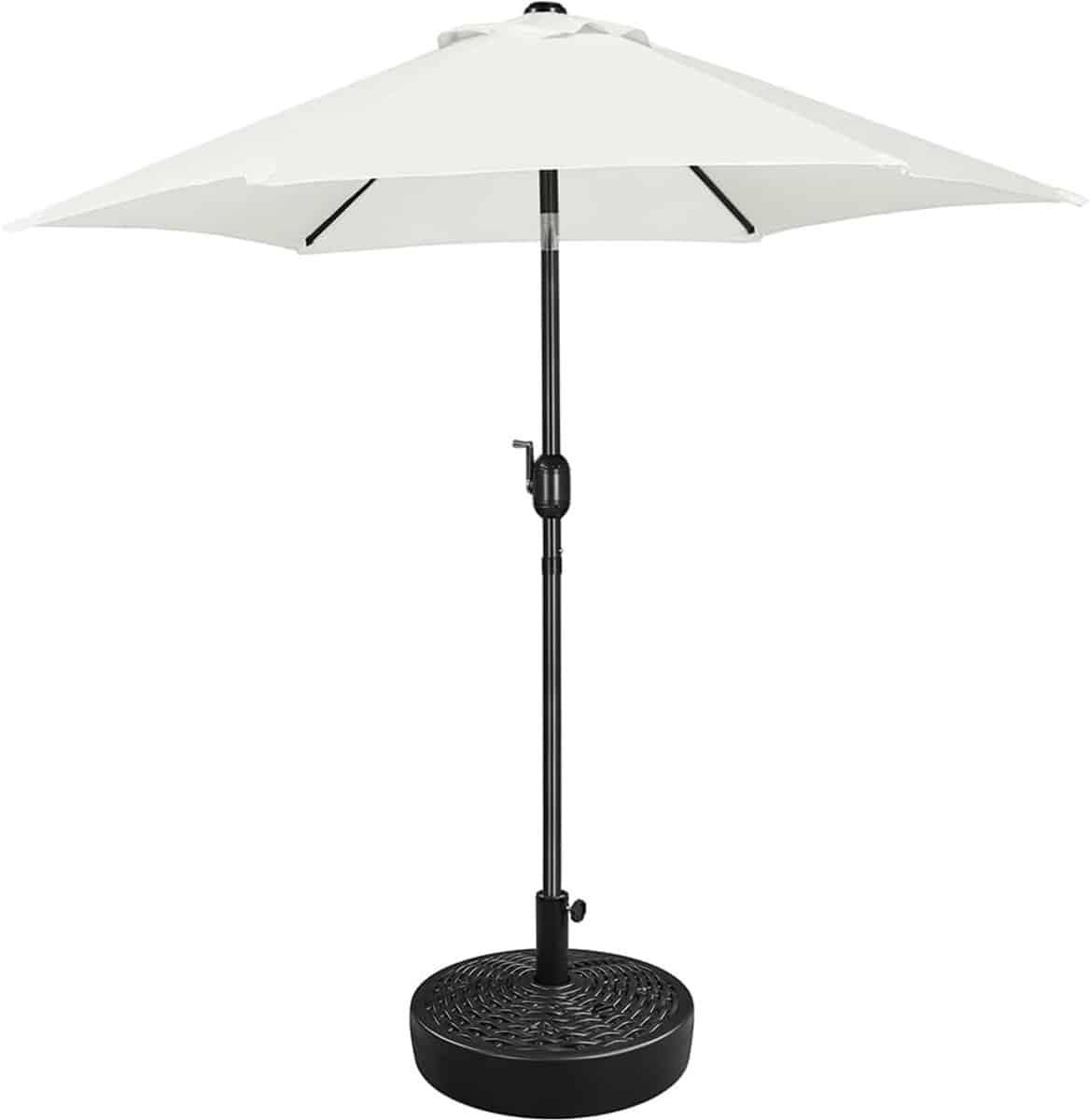 tuinparasol met standaard schaduwdoek zonnescherm buiten zitten