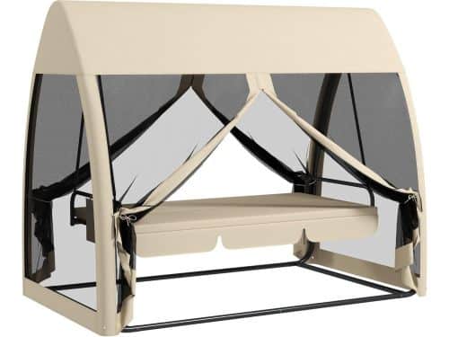 Tuinschommel met Ligfunctie - 3-Zits Schommelbank - Ontspannen in de