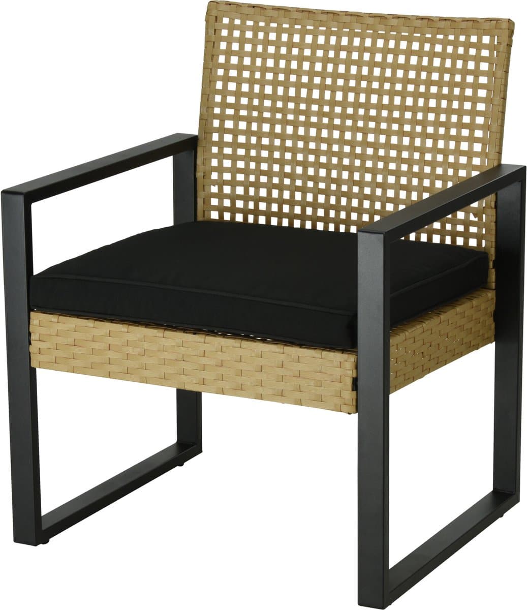 tuinset 4 delig pe rattan bank stoelen
