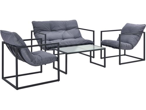 Tuinset Hector - 4-delig - Tafel - Bank - 2x