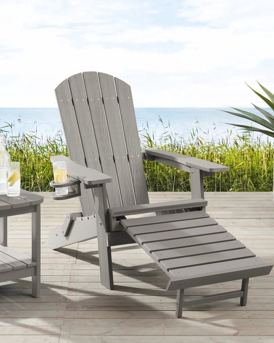 tuinstoel adirondack stoel arizona spanish grey met voetenbankje