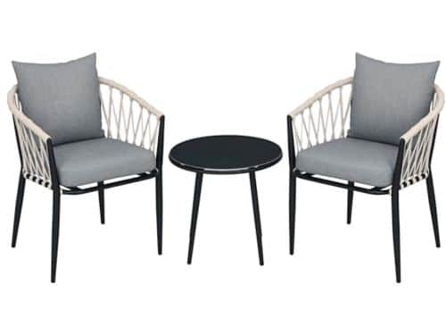 Tuinstoel en Tafelset - Driedelige Bistroset voor Balkon en Terras