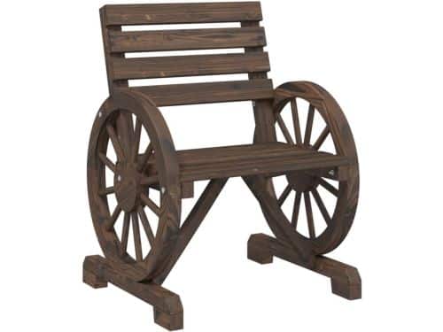 Tuinstoel Hout 58x58x78.5cm | Degelijke Lounge Stoel voor Buiten en