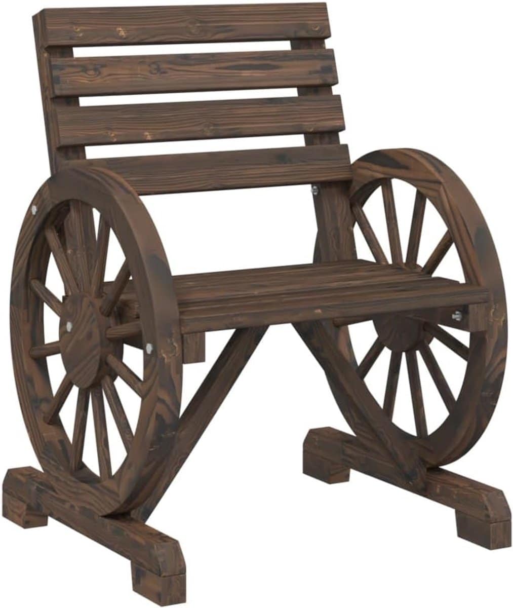 tuinstoel hout 58x58x78.5cm | degelijke lounge stoel voor buiten en