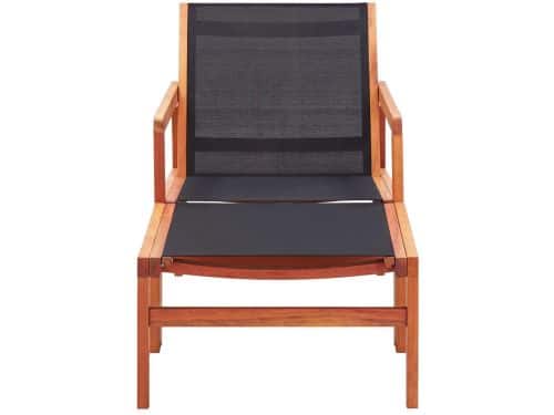 Tuinstoel | Tuinzetel | Terrasstoel | Buitenstoel met voetensteun massief