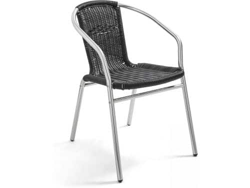 Tuinstoel van aluminium en kunsthars, stapelbaar en weerbestendig