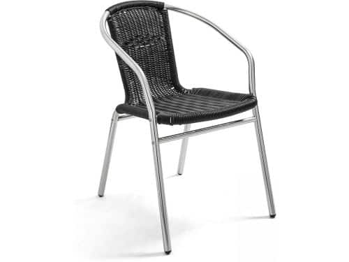 Tuinstoel van aluminium en kunsthars, stapelbaar en weerbestendig