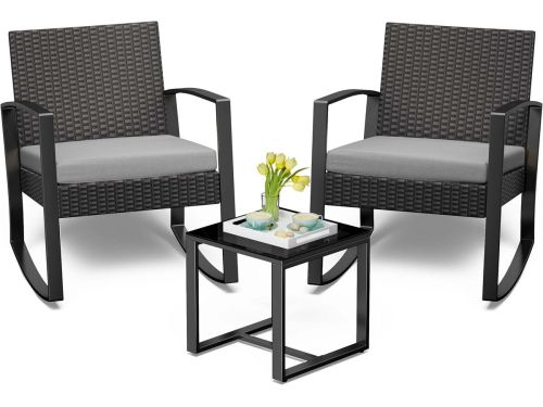 Tuinstoelen wicker - Tuinmeubelen - Tuinstoelen met Tafel - Kussen