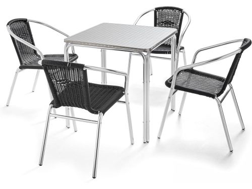 Tuintafel met stoelen - Balkonset vierkant - Buiten dineren