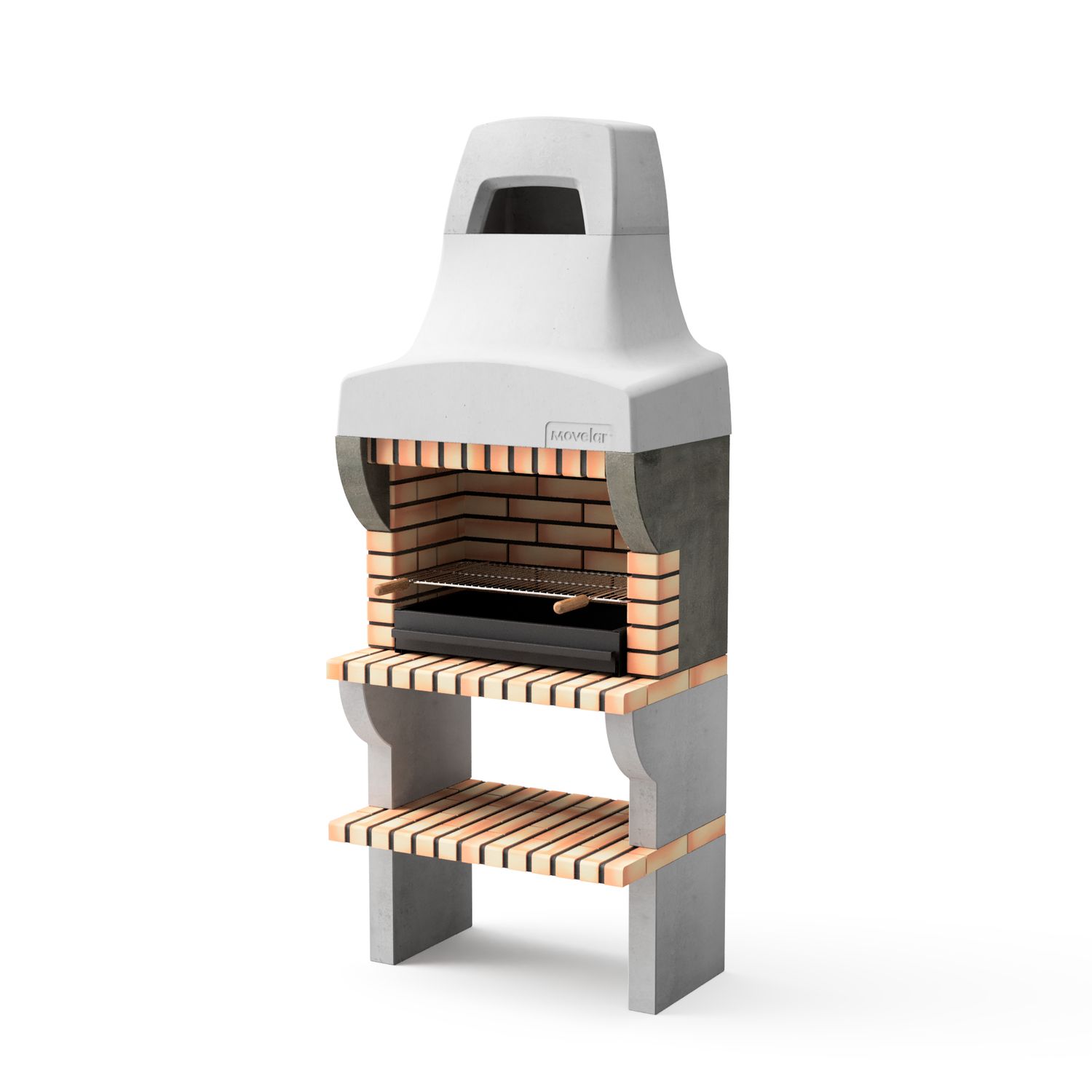 tuozi houtskoolbarbecue bailen plus oranje 69,5x35cm