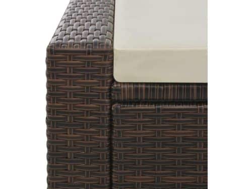 Tweepersoons Ligbed Buiten Verstelbaar Poly Rotan Ligstoel