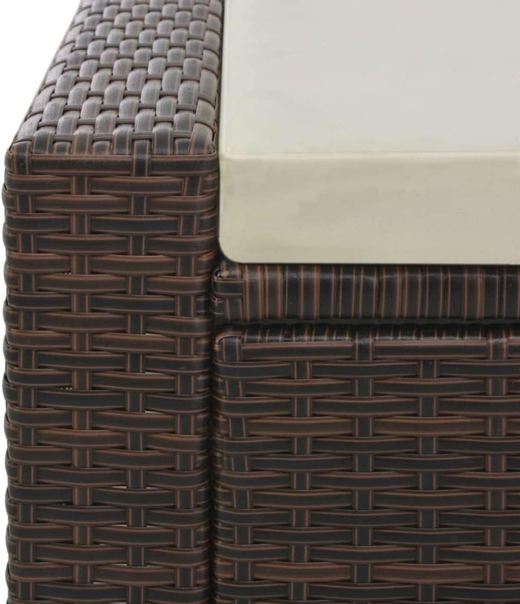 tweepersoons ligbed buiten verstelbaar poly rotan ligstoel