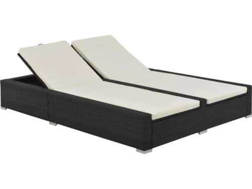 Tweepersoons Ligbed Tuin met Verstelbare Rugleuning en Dikke Kussens