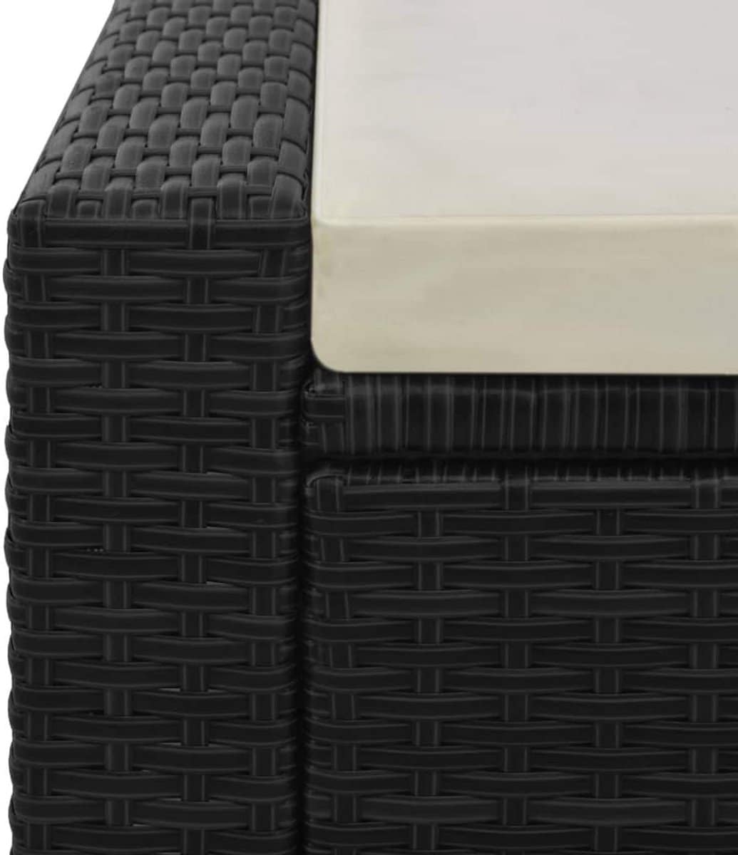 tweepersoons ligbed tuin met verstelbare rugleuning en dikke kussens