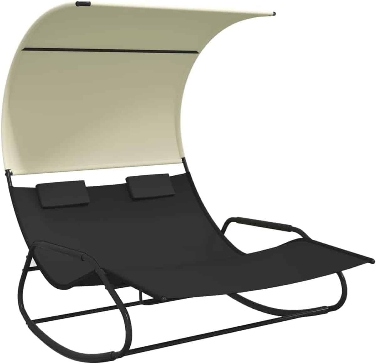 tweepersoons schommelend ligbed met luifel comfortabel buitenbed voor tuin