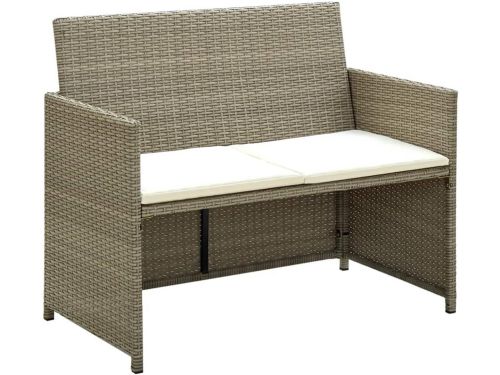 Tweezits tuinbank met kussens voor buiten - Loungebank voor tuin