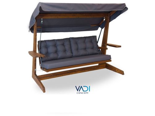 Vadi Concept -VIVA 2400 Antraciet Luxe Houten Schommelbank