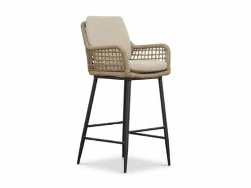 Valencia dining barstoel | touw + aluminium | Sahara Dust