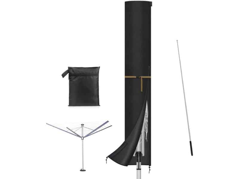VANSHEIM Beschermhoes voor waslijn, kleine parasolhoes met stang
