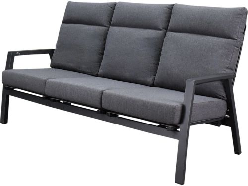 Vegas 3-zitsbank verstelbaar aluminium antraciet
