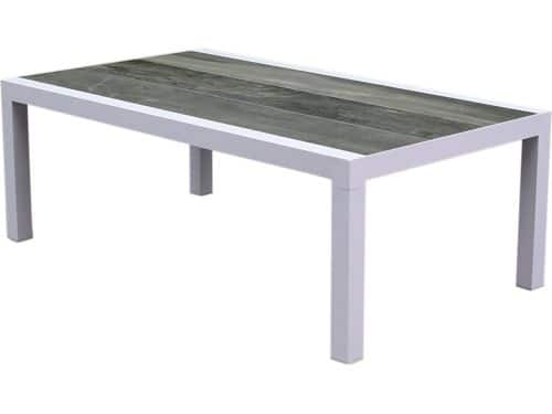 Vegas lounge tuintafel 120x70xH43 cm aluminium wit