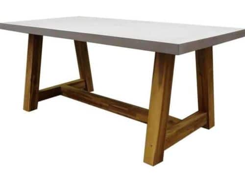 Veltis dining tuintafel - 180x90xH77 cm - acaciahout - polystone