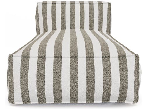 Vente-unique Chaise longue voor de tuin in bouclé stof