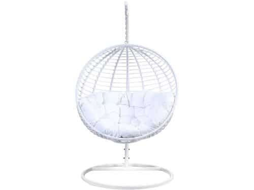 Vente-unique Hangstoel van gevlochten hars - Wit - BONTOC