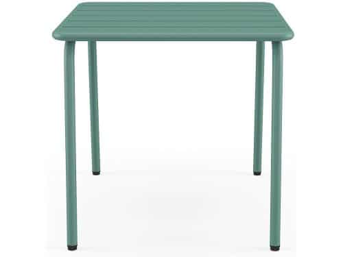 Vente-unique Vierkante metalen bijzettafel voor de tuin - Amandelgroen